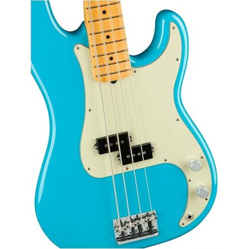  Fender American Professional II Precision Bass, Miami Blue, Maple Fingerboard