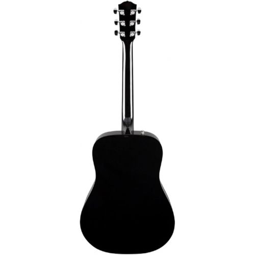  Fender Acoustic Guitar, with 2-Year Warranty, CD-60 Dreadnought V3 Classic Design with Rounded Walnut Fingerboard and Alloy Steel Strings, Glossed Black Finish, Spruce Top, Includes Hard-Shell Case