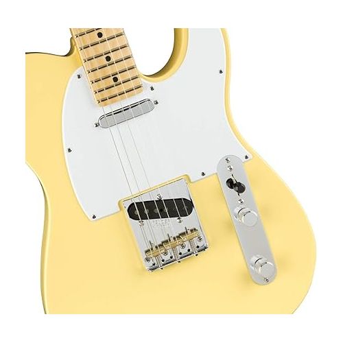  Fender 6 String Solid-Body Electric Guitar, Right, Vintage White (0115112341)