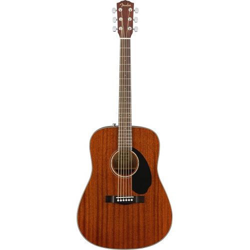  Fender CD-60S Solid Top Dreadnought Acoustic Guitar - All Mahogany Bundle with Gig Bag, Tuner, Strap, Strings, Picks, and Austin Bazaar Instructional DVD