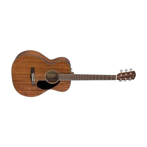  Fender CC-60S All-Mahogany Concert V2 Pack Acoustic Guitar, with 2-Year Warranty, Natural, with Gig Bag and Accessories