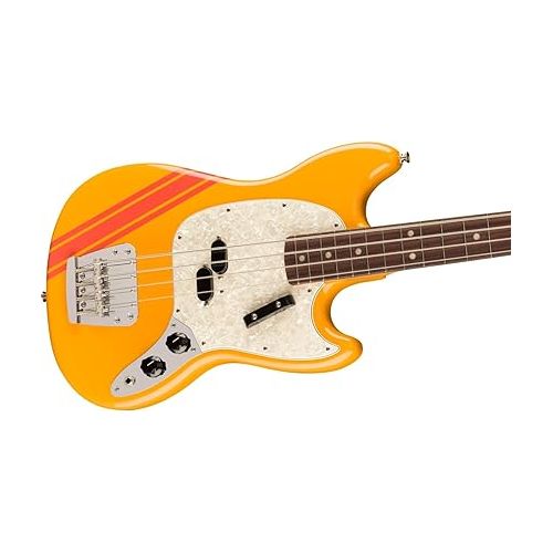  Fender Vintera II '70s Mustang Bass - Competition Orange with Rosewood Fingerboard