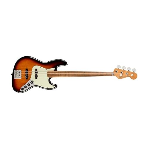  Fender Player Plus Jazz Bass, 3-Color Sunburst, Pau Ferro Fingerboard