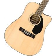Fender 12-String Acoustic Electric Guitar, with 2-Year Warranty, with Fishman Acoustic Guitar Pickup with Tuner and Equalizer, Rounded Walnut Fingerboard, Glossed Natural Finish, Mahogany Construction