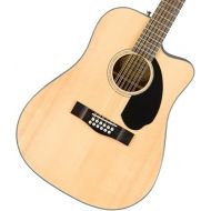 Fender 12-String Acoustic Guitar, with 2-Year Warranty, with Fishman Acoustic Guitar Pickup with Tuner and Equalizer, Rounded Walnut Fingerboard, Glossed Natural Finish, Mahogany Construction