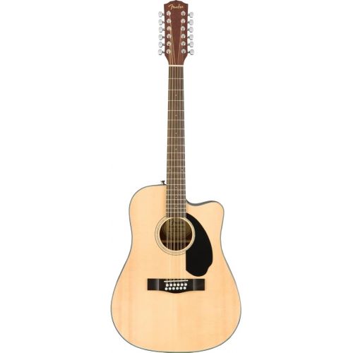  Fender 12-String Acoustic Electric Guitar, with 2-Year Warranty, with Fishman Acoustic Guitar Pickup with Tuner and Equalizer, Rounded Walnut Fingerboard, Glossed Natural Finish, Mahogany Construction