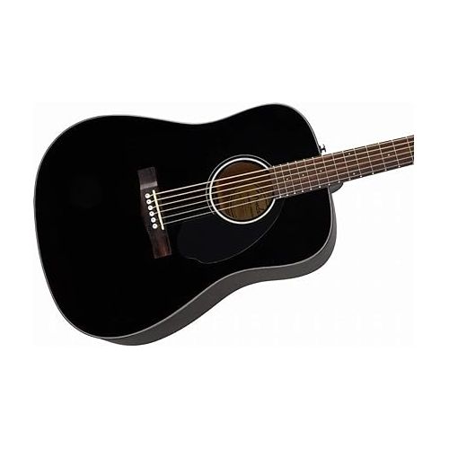  Fender CD-60S Dreadnought Acoustic Guitar, with 2-Year Warranty, Black