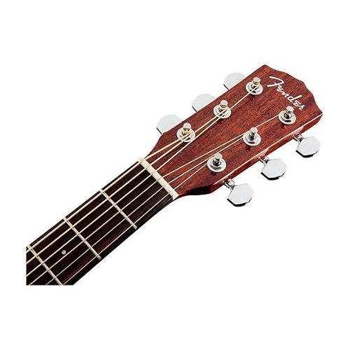  Fender CD-140SCE All-Mahogany Dreadnought Cutaway Acoustic Electric Guitar, with 2-Year Warranty, Fishman Pickup and Preamp System, Natural, with Case
