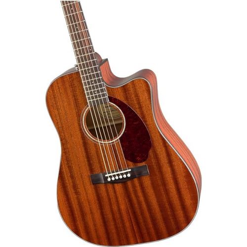  Fender CD-140SCE All-Mahogany Dreadnought Cutaway Acoustic Electric Guitar, with 2-Year Warranty, Fishman Pickup and Preamp System, Natural, with Case