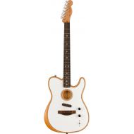 Fender Acoustasonic Player Telecaster Acoustic Electric Guitar, with 2-Year Warranty, Arctic White, Rosewood Fingerboard, with Gig Bag