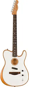 Fender Acoustasonic Player Telecaster Acoustic Electric Guitar, with 2-Year Warranty, Arctic White, Rosewood Fingerboard, with Gig Bag