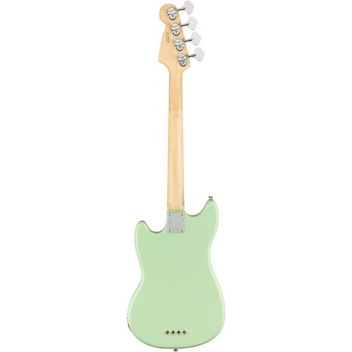  Fender American Performer Mustang Bass, Satin Surf Green, Pau Ferro Fingerboard