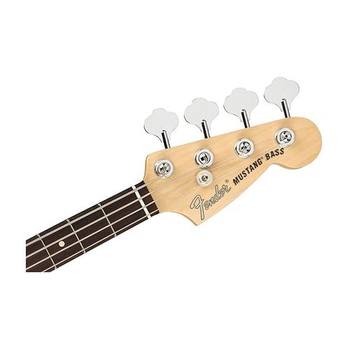  Fender American Performer Mustang Bass, Satin Surf Green, Pau Ferro Fingerboard