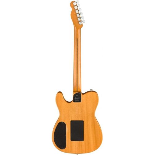  Fender American Acoustasonic Telecaster Acoustic Electric Guitar, with 2-Year Warranty, Natural, Ebony Fingerboard, with Gig Bag