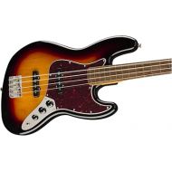 Squier Classic Vibe 60s Jazz Bass, 3-Color Sunburst, Fretless, Laurel Fingerboard