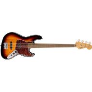 Squier Classic Vibe 60s Jazz Bass, 3-Color Sunburst, Fretless, Laurel Fingerboard