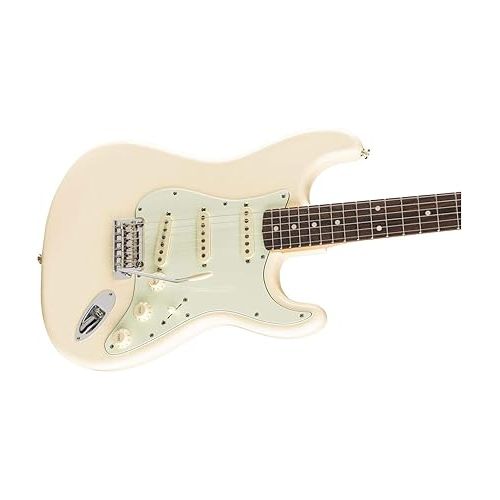  Fender Vintera 60s Modified Stratocaster Electric Guitar, with 2-Year Warranty, Olympic White, Pau Ferro Fingerboard