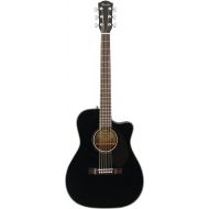 Fender CC-60SCE Concert Cutaway Acoustic Guitar, with 2-Year Warranty, Black