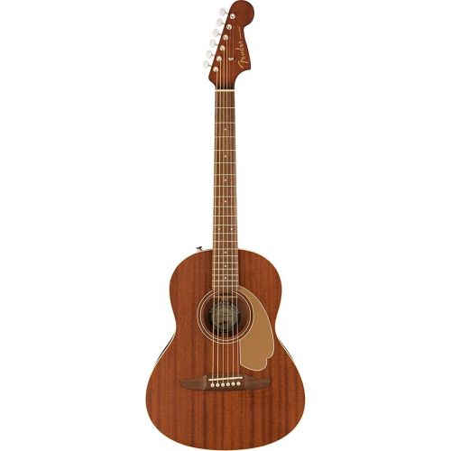  Fender Sonoran Mini Acoustic Guitar Bundle with Gig Bag, Clip-on Tuner, Strings, Picks, and Austin Bazaar Instructional DVD - All Mahogany