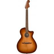Fender Newporter Classic Acoustic Guitar, with 2-Year Warranty, Aged Cognac Burst, Pau Ferro Fingerboard, with Gig Bag