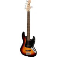 Squier Affinity Series 5-String Jazz Bass, 3-Color Sunburst, Laurel Fingerboard