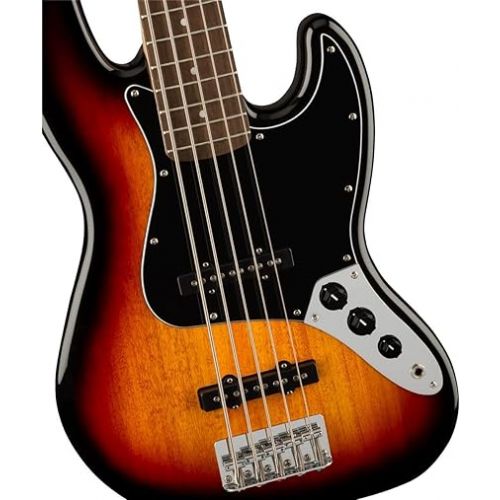  Squier Affinity Series 5-String Jazz Bass, 3-Color Sunburst, Laurel Fingerboard