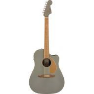 Fender Redondo Player Acoustic Guitar, with 2-Year Warranty, Slate Satin, Walnut Fingerboard