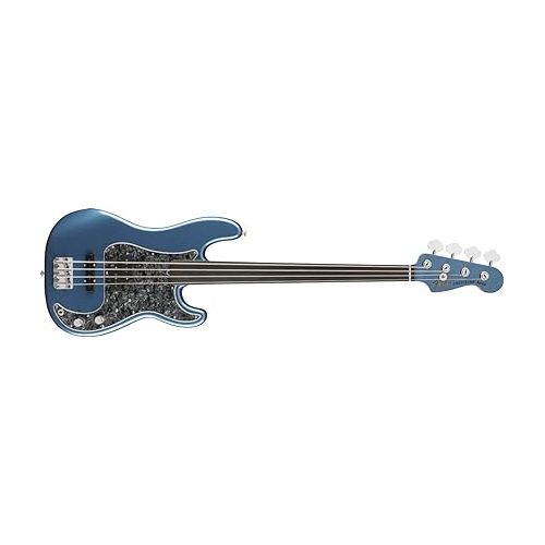  Fender Tony Franklin Precision Bass, Lake Placid Blue, Fretless, Ebony Fingerboard