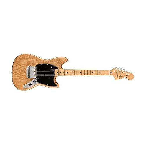  Fender Ben Gibbard Mustang Electric Guitar, with 2-Year Warranty, Natural, Maple Fingerboard