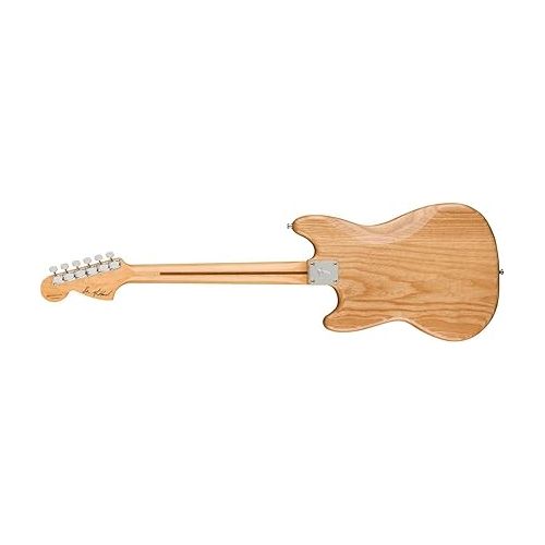  Fender Ben Gibbard Mustang Electric Guitar, with 2-Year Warranty, Natural, Maple Fingerboard