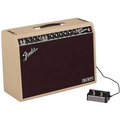  Fender Tone Master Deluxe Reverb Guitar Amplifier, Blonde