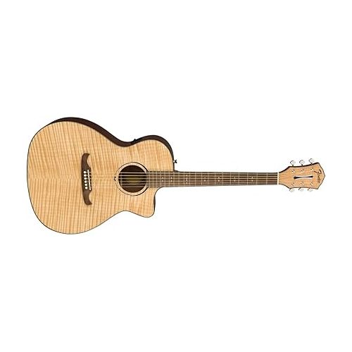  Fender FA-345CE Auditorium Cutaway Acoustic Guitar, with 2-Year Warranty, Natural