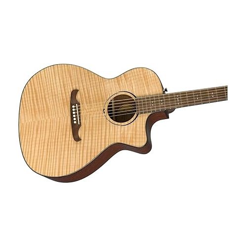  Fender FA-345CE Auditorium Cutaway Acoustic Guitar, with 2-Year Warranty, Natural