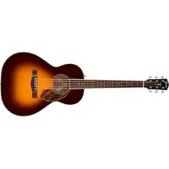 Fender Paramount PS-220E Parlor Acoustic Guitar, with 2-Year Warranty, 3-Color Vintage Sunburst, with Case