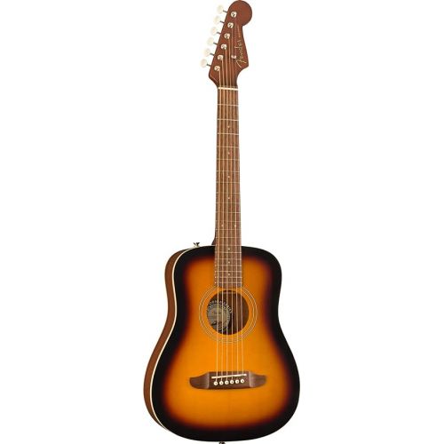  Fender Redondo Mini Acoustic Guitar Bundle with Gig Bag, Strap, Clip-on Tuner, Strings, String Winder, Picks, and Austin Bazaar Instructional DVD - Sunburst