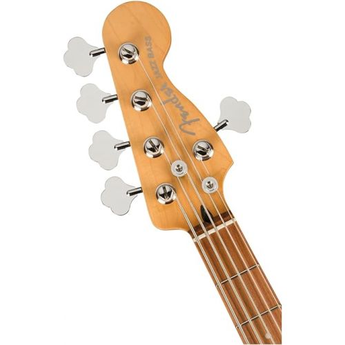  Fender Player Plus 5-String Jazz Bass, Tequila Sunrise, Pau Ferro Fingerboard