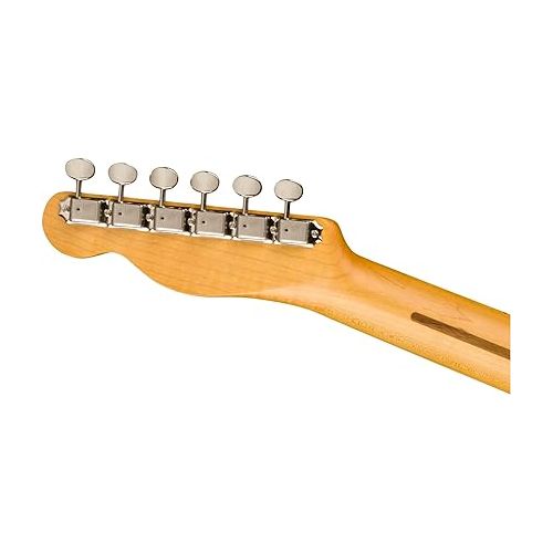  Fender JV Modified 50s Telecaster Electric Guitar, White Blonde, Maple Fingerboard