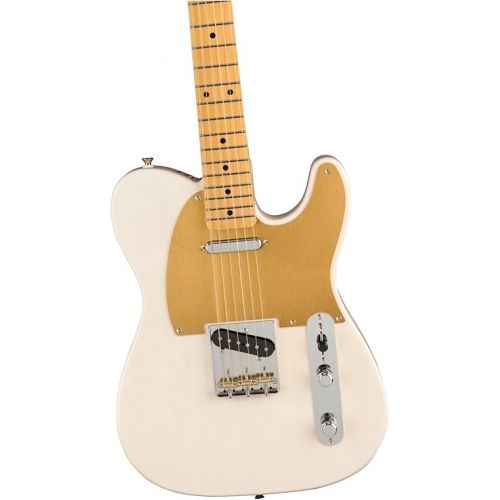  Fender JV Modified 50s Telecaster Electric Guitar, White Blonde, Maple Fingerboard