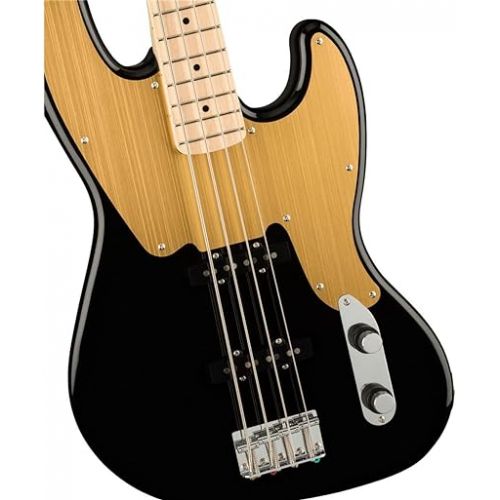  Squier Paranormal 54 Jazz Bass, Black, Maple Fingerboard