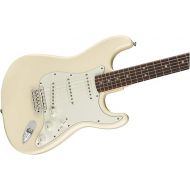 Fender Albert Hammond Jr. Signature Stratocaster Electric Guitar, Olympic White, Rosewood Fingerboard