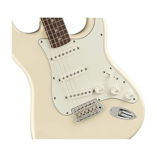  Fender Albert Hammond Jr. Signature Stratocaster Electric Guitar, Olympic White, Rosewood Fingerboard