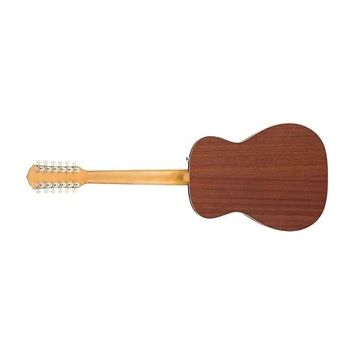  Fender Tim Armstrong Hellcat 12-String Concert Acoustic Guitar, with 2-Year Warranty, Natural, Walnut Fingerboard