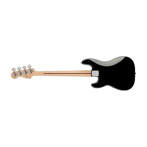  Squier by Fender Precision Bass Guitar Kit, Affinity Series, Laurel Fingerboard, Black, Poplar Body, Maple Neck, with Guitar Bag and Rumble 15 Amp Bass Amp, Cable, Guitar Strap and More