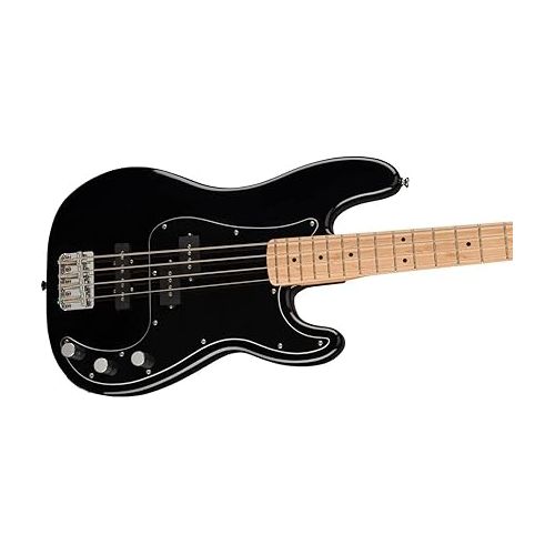  Squier by Fender Precision Bass Guitar Kit, Affinity Series, Laurel Fingerboard, Black, Poplar Body, Maple Neck, with Guitar Bag and Rumble 15 Amp Bass Amp, Cable, Guitar Strap and More