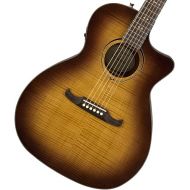 Fender FA-345CE Auditorium Cutaway Acoustic Guitar, with 2-Year Warranty, 3-Color Tea Burst