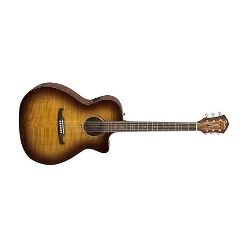  Fender FA-345CE Auditorium Cutaway Acoustic Guitar, with 2-Year Warranty, 3-Color Tea Burst