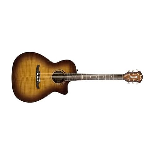  Fender FA-345CE Auditorium Cutaway Acoustic Guitar, with 2-Year Warranty, 3-Color Tea Burst