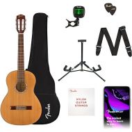 Fender 3/4 Size Acoustic Guitar Starter Kit for Beginners with Nylon Strings, Bag, Tuner, Strap, and 2-Year Warranty