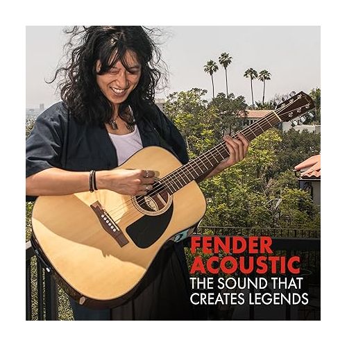  Fender 3/4 Size Acoustic Guitar Starter Kit for Beginners with Nylon Strings, Bag, Tuner, Strap, and 2-Year Warranty