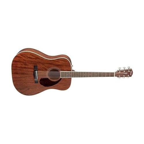  Fender Paramount PM-1 All-Mahogany Standard Dreadnought NE Acoustic Guitar, with 2-Year Warranty, Natural, with Case